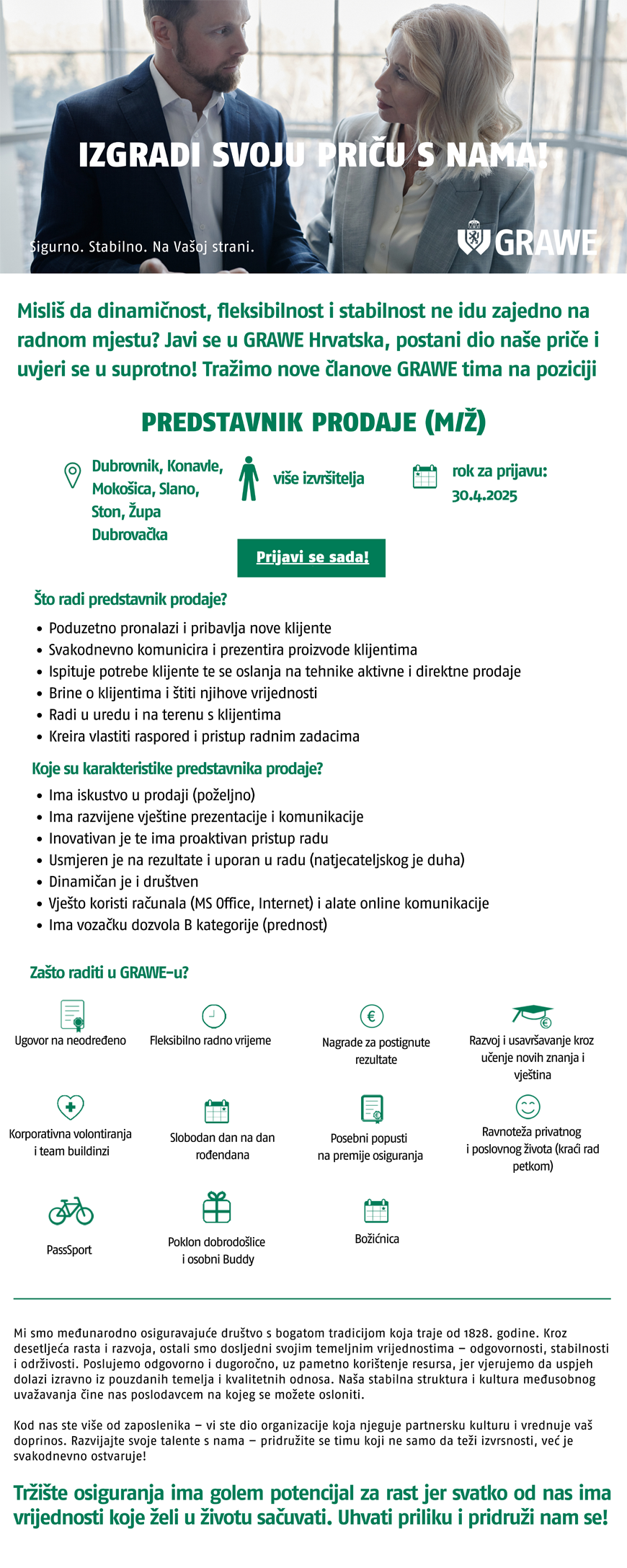 GRAWE - Predstavnik prodaje (m/ž)