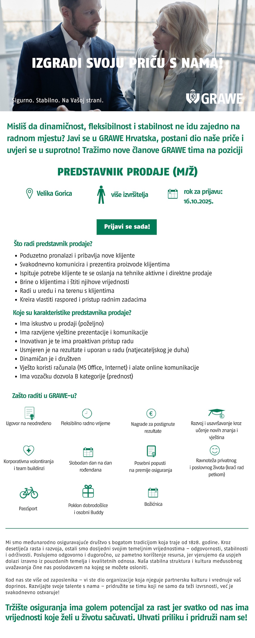 GRAWE - 	Predstavnik prodaje (m/ž)