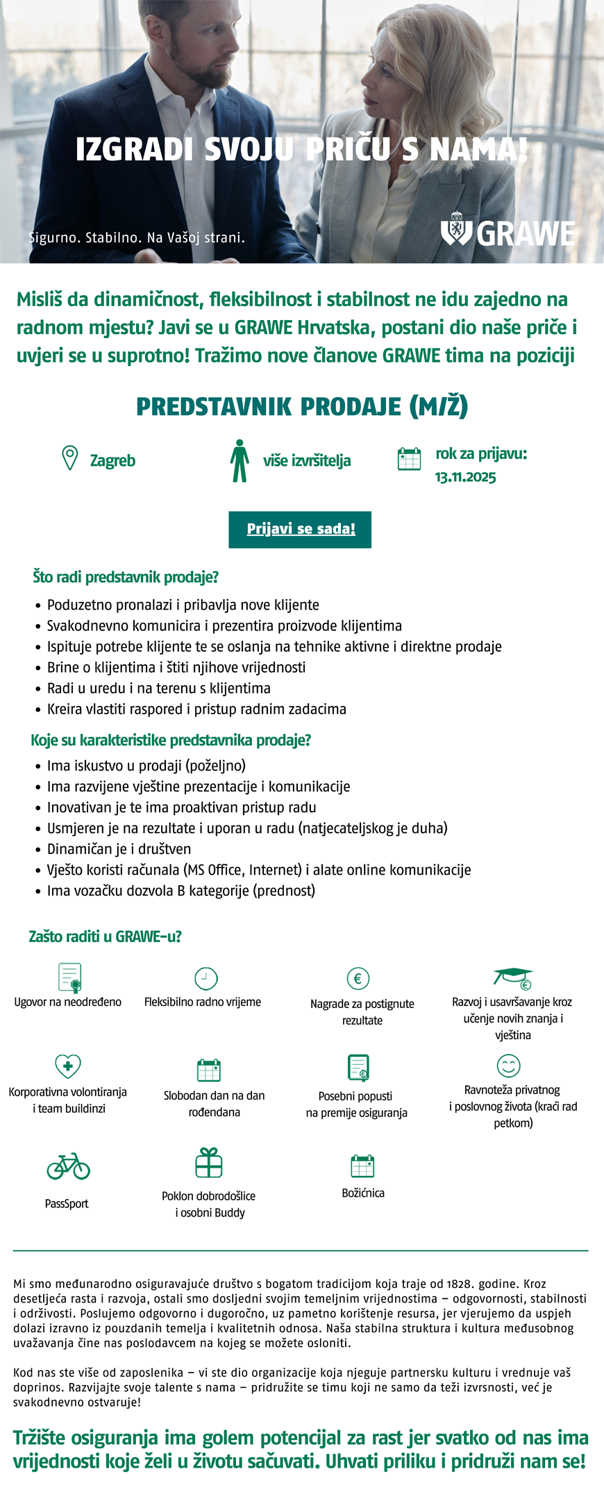 GRAWE - Predstavnik prodaje (m/ž)