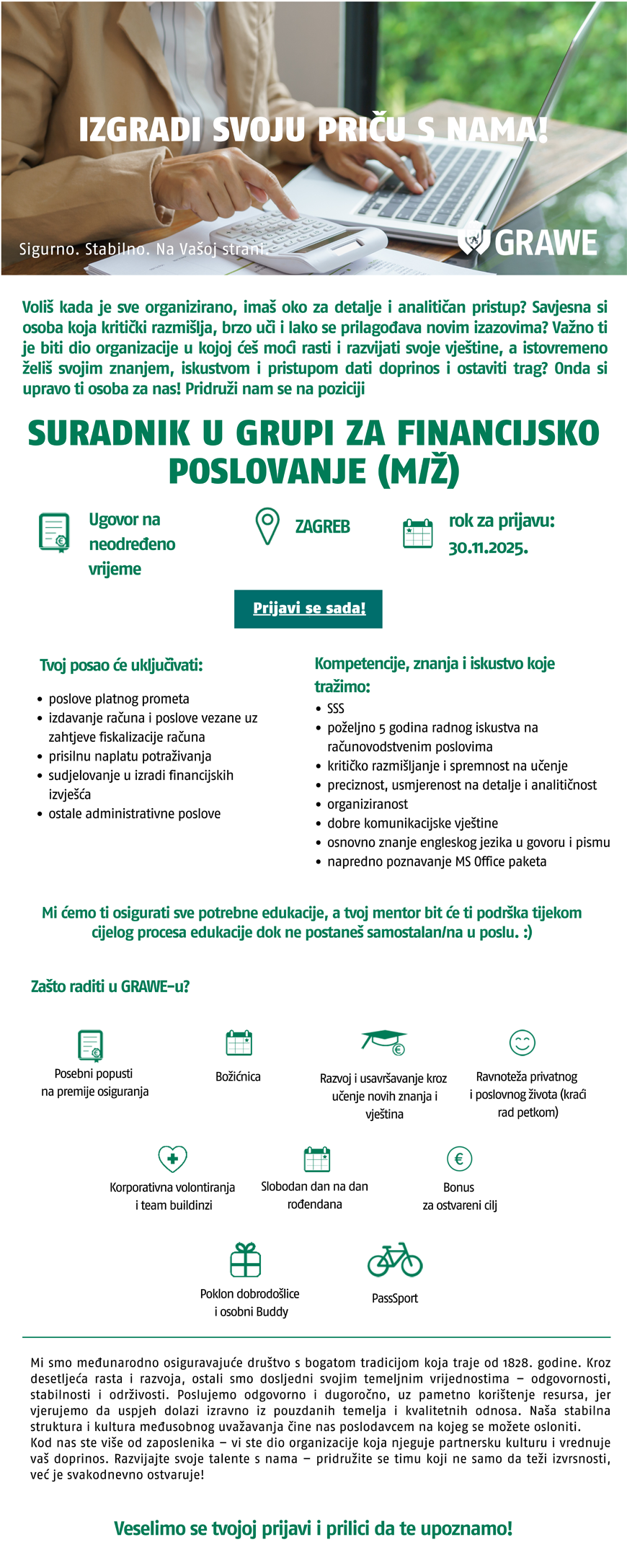 GRAWE - Suradnik u grupi za financijsko poslovanje (m/ž)