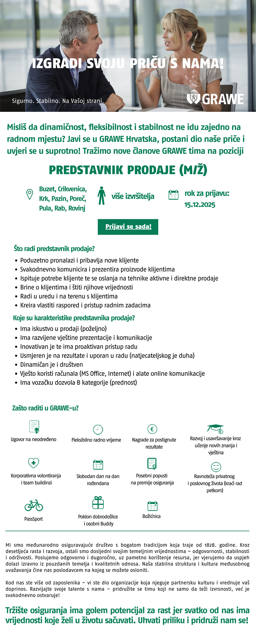 GRAWE - Voditelj prodajnog tima (m/ž)