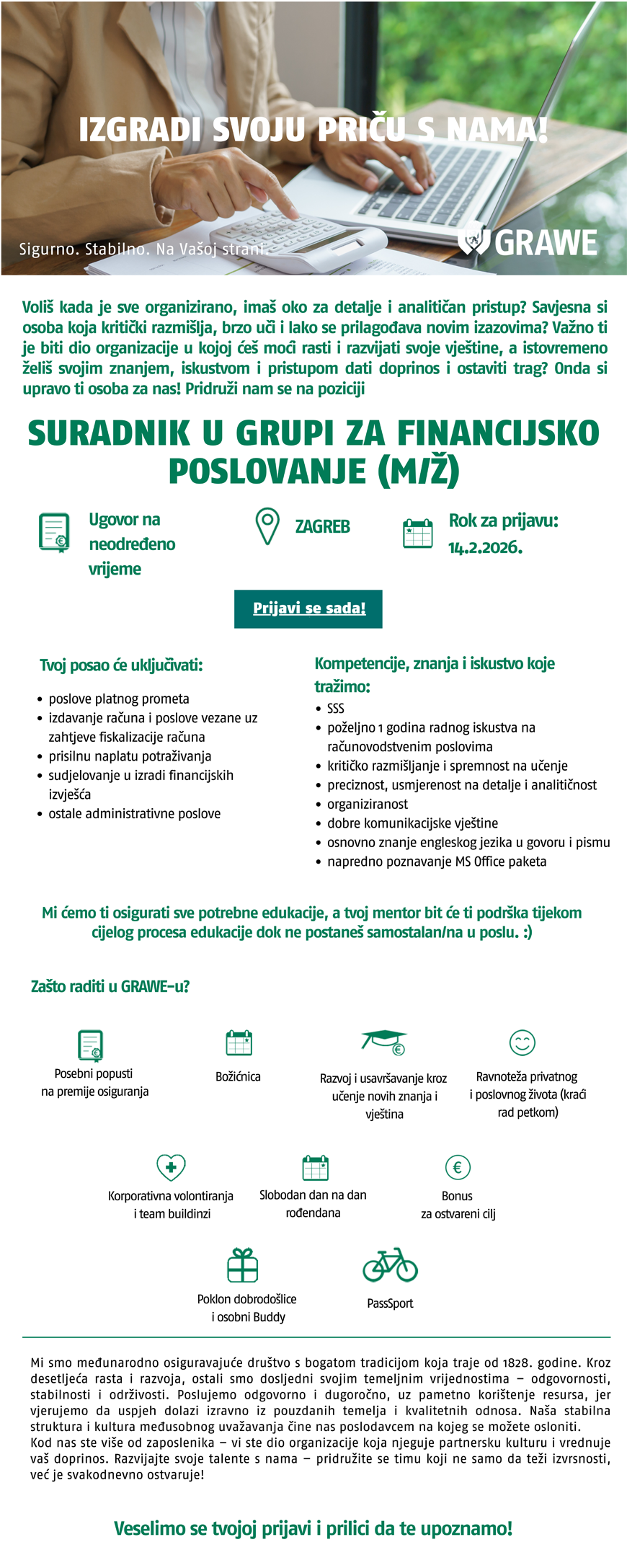 GRAWE - Suradnik u Grupi za financijsko poslovanje (m/ž)