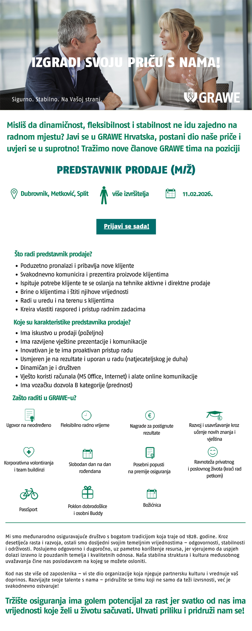 GRAWE - Predstavnik prodaje (m/ž)