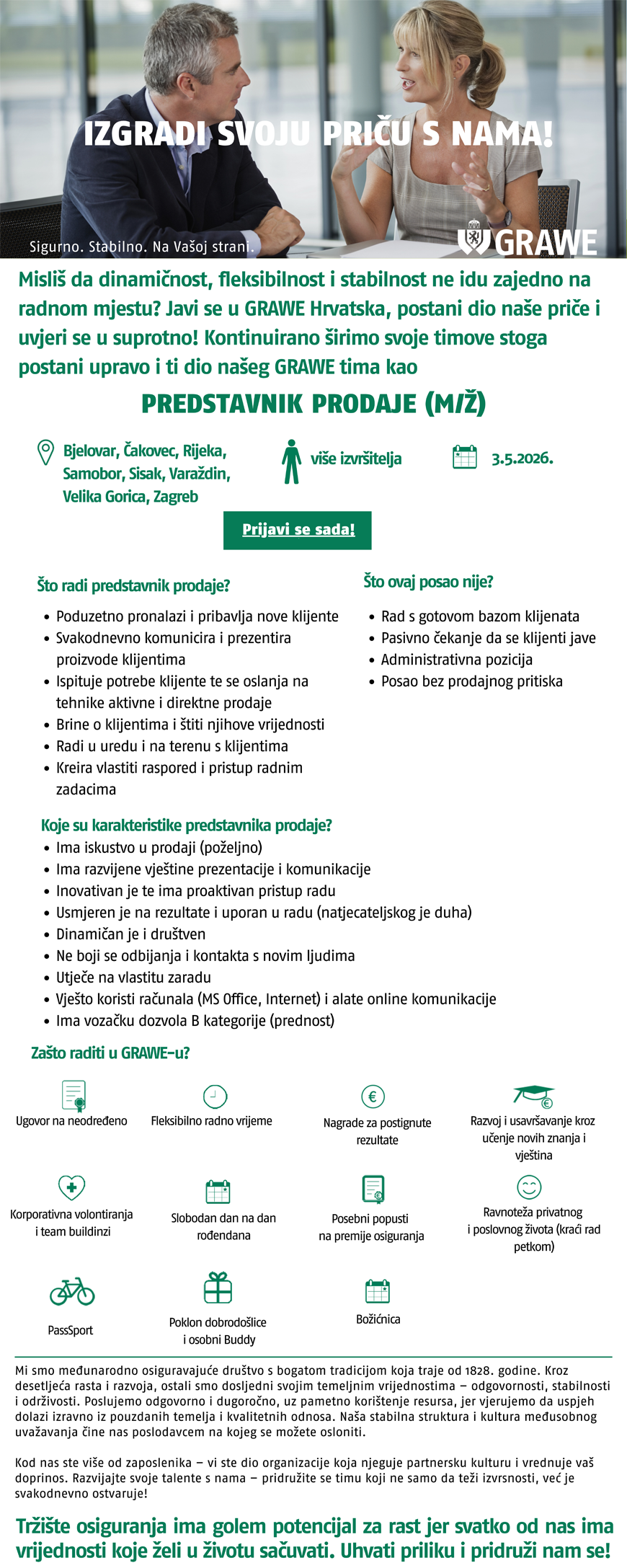 GRAWE - Predstavnik prodaje (m/ž)